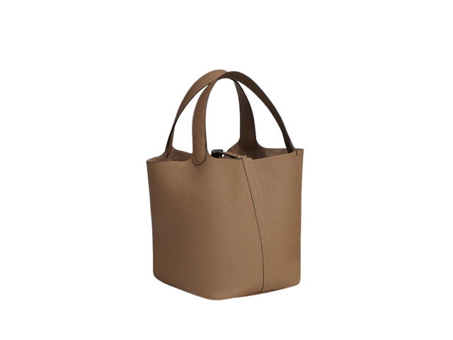 Hermes Hermes Picotin Lock 22 Bag In Clemence Leather With Palladium-Plated Hardware Alezan - view 2