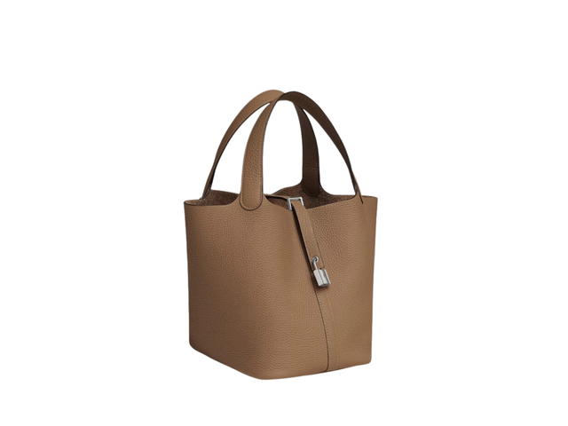 Hermes Hermes Picotin Lock 22 Bag In Clemence Leather With Palladium-Plated Hardware Alezan - view 3