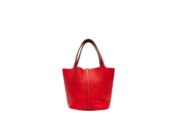 Hermes Hermes Picotin Lock 22 Bag In Clemence Leather With Palladium-Plated Hardware Rouge Tomate - view 2