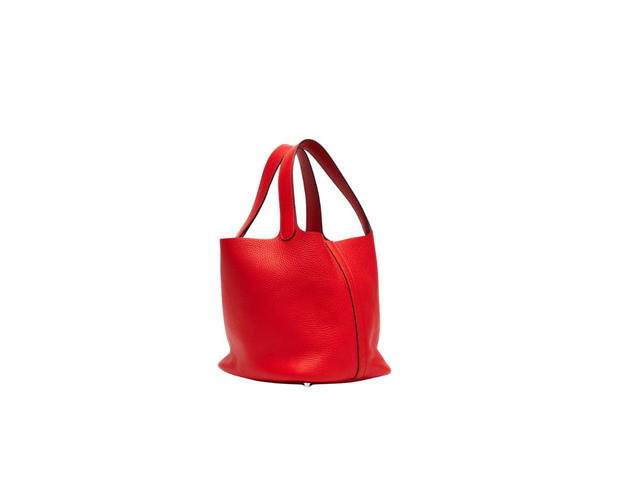 Hermes Hermes Picotin Lock 22 Bag In Clemence Leather With Palladium-Plated Hardware Rouge Tomate - view 3