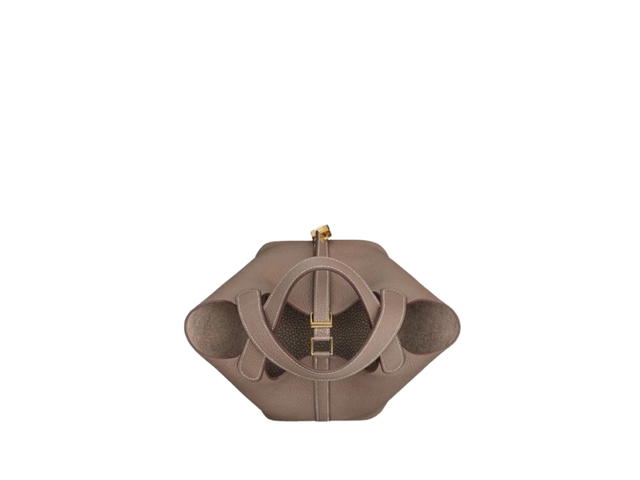 Hermes Hermes Picotin Lock Bag 18 In Clemence leather With Gold-Plated Kelly Lock Closure Étoupe - view 3