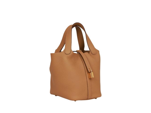 Hermes Hermes Picotin Lock Bag 18 In Clemence Leather With Gold-Plated Kelly Lock Closure Biscuit - view 2