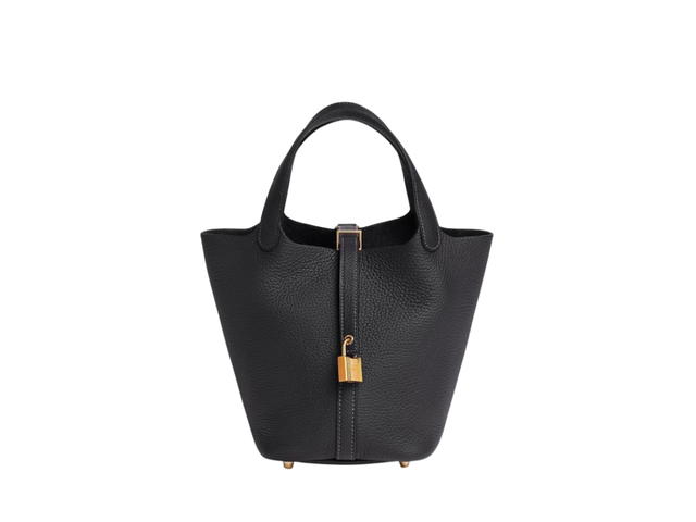 Hermes Hermes Picotin Lock Bag 18 In Clemence leather With Gold-Plated Kelly Lock Closure Caban - view 1