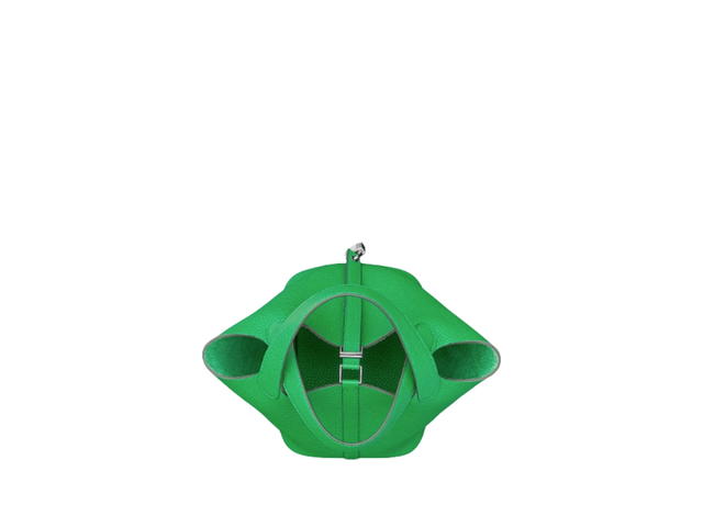 Hermes Hermes Picotin Lock Bag 18 In Clemence leather With Palladium-Plated Kelly Lock Closure Vert Comics - view 3