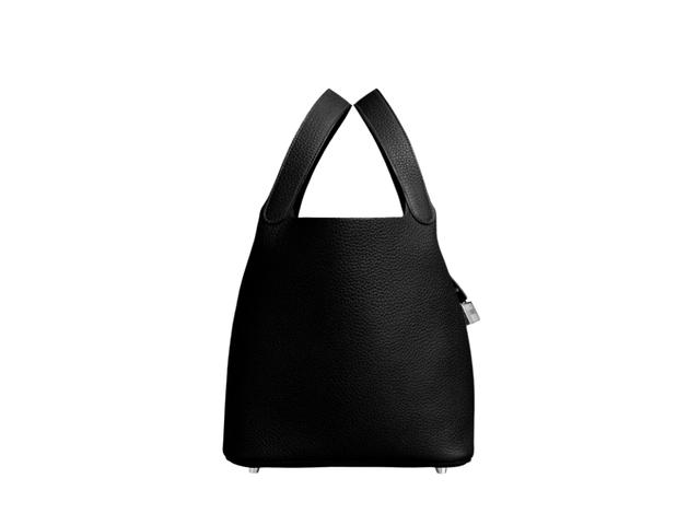 Hermes Hermes Picotin Lock Bag 22 In Clemence leather With Palladium-Plated Kelly Lock Closure Noir - view 2