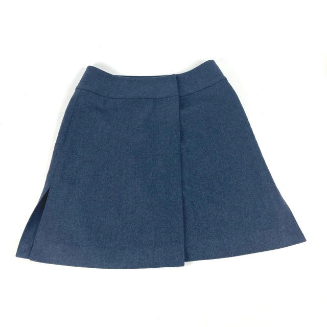 Hermes HERMES Plain Bottoms apparel skirt wool Navy - view 2