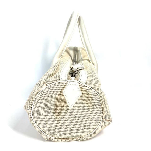 Hermes HERMES Porochon Mademoiselle Hand Bag Toile H / Leather Beige/White - view 4