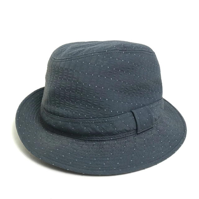 Hermes HERMES Quilted Dot pattern hat Canvas gray - view 1