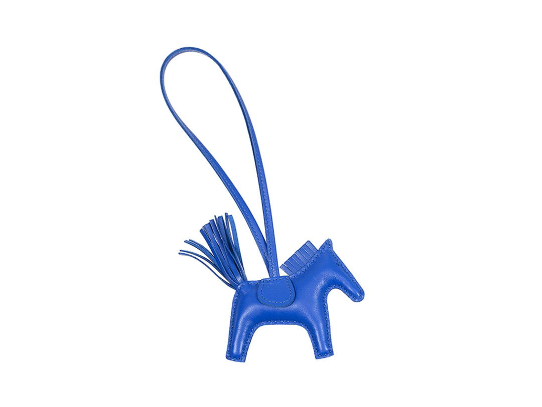 Hermes Hermes Rodeo PM Charm In Milo Lambskin Blue De France