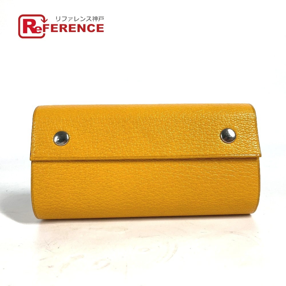Hermes HERMES Roll Note Caillou Notepad stationery notebook Leather yellow