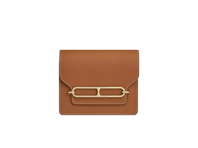 Hermes Hermes Roulis Small Wallet Evercolor Calfskin Gold Permabrass-Plated - view 1
