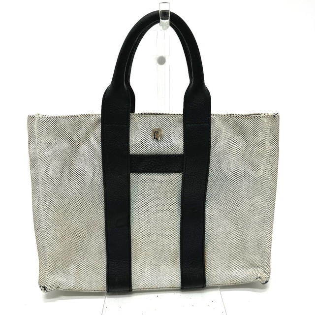 Hermes HERMES Sac Arne PM Hand Bag Tote Bag Toile H / Leather gray/Black - view 3