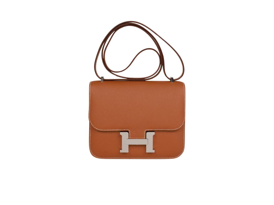 Hermes Hermes Sac Constance III Mini Miroir Bag In Veau Epsom With Palladium Hardware Gold