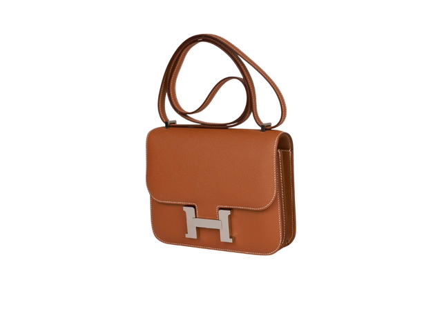 Hermes Hermes Sac Constance III Mini Miroir Bag In Veau Epsom With Palladium Hardware Gold - view 4