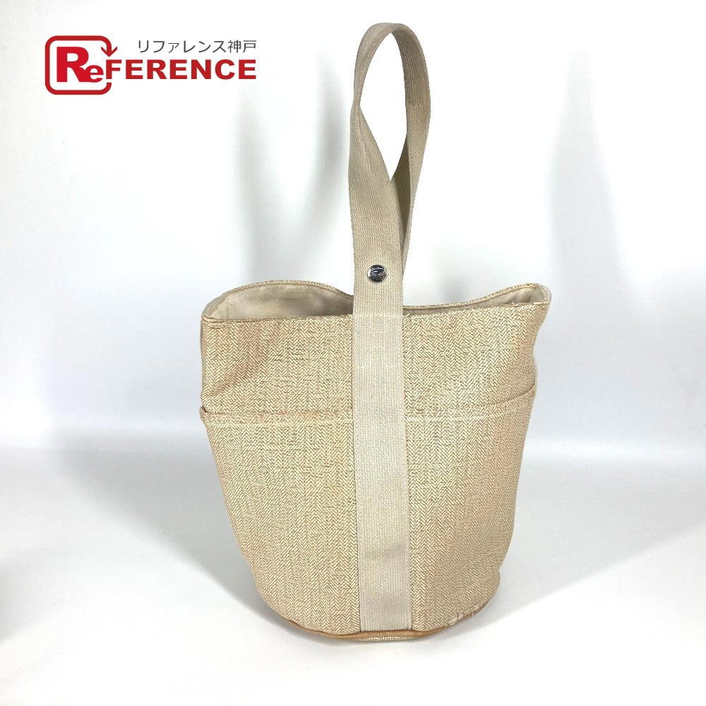 Hermes HERMES Saksaw PM Saksaw PM Bag Tote Bag Hand Bag Canvas Beige