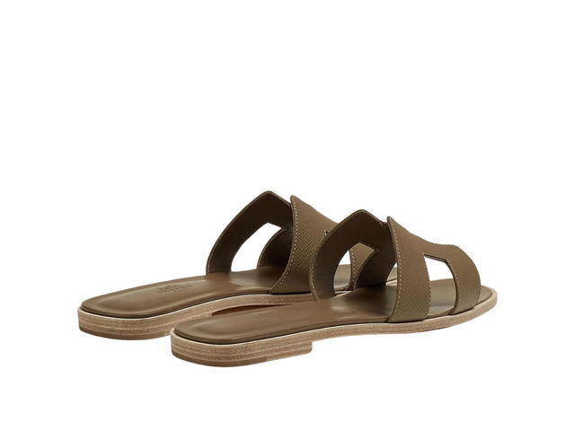 Hermes Hermes Oran Sandal In Epsom Calfskin With Iconic H Cut-Out Etoupe - view 3