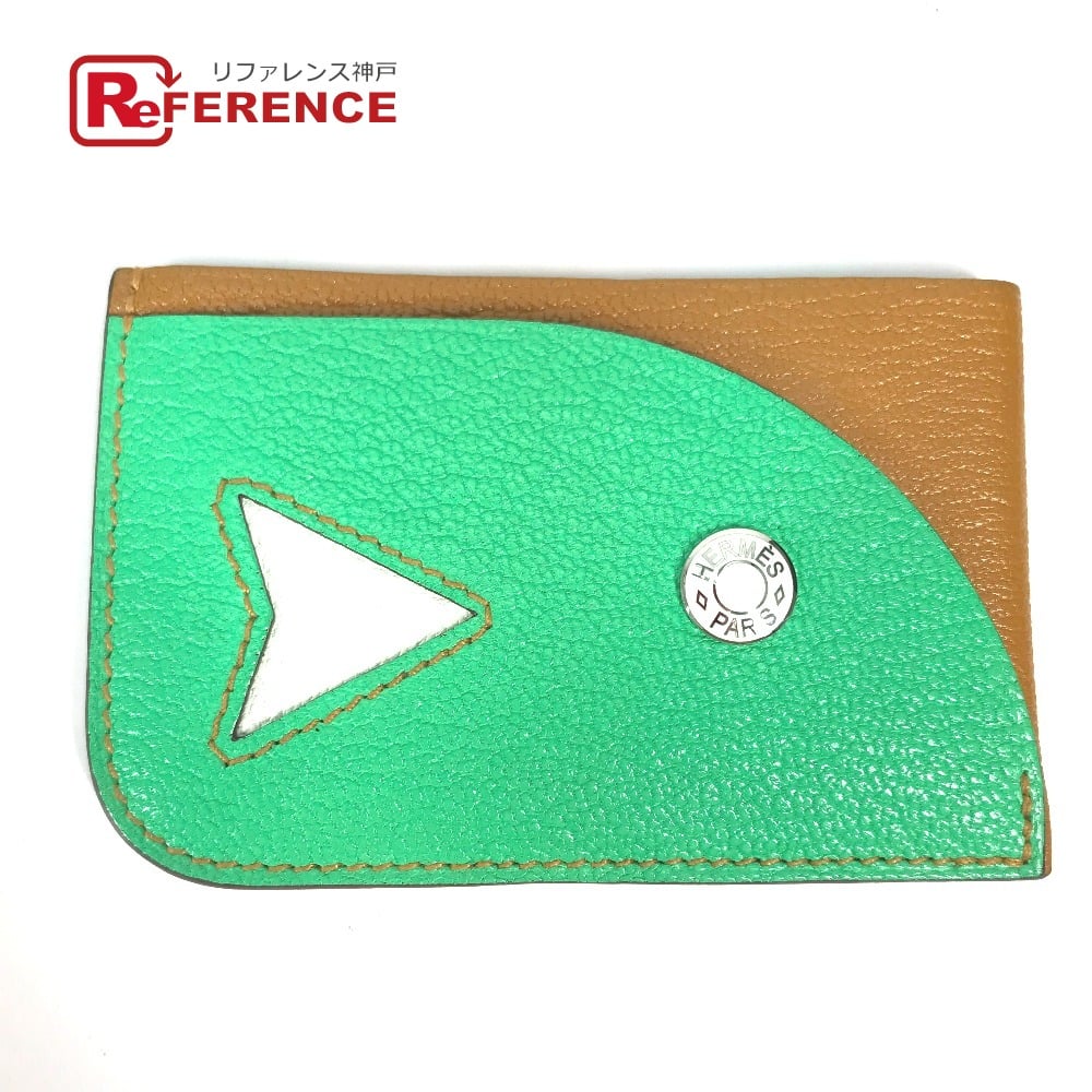 Hermes HERMES Serie Bicolor Poisson Business Card Holder Pass Case Card Case