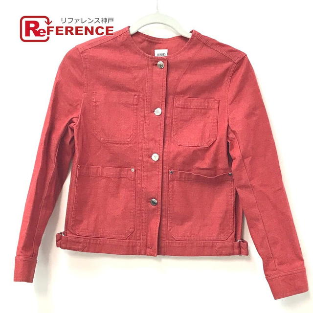 Hermes HERMES Serie button Long sleeve apparel tops outerwear Denim Jacket Red - view 1