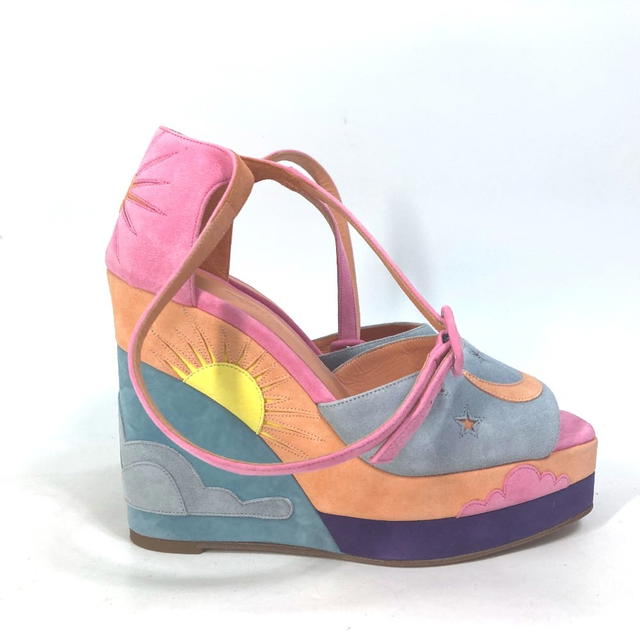 Hermes HERMES Shoes heel wedge sole moon star moon star shoes with straps Sandals - view 4