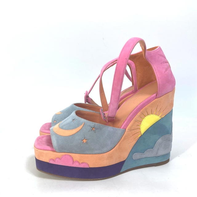 Hermes HERMES Shoes heel wedge sole moon star moon star shoes with straps Sandals - view 5