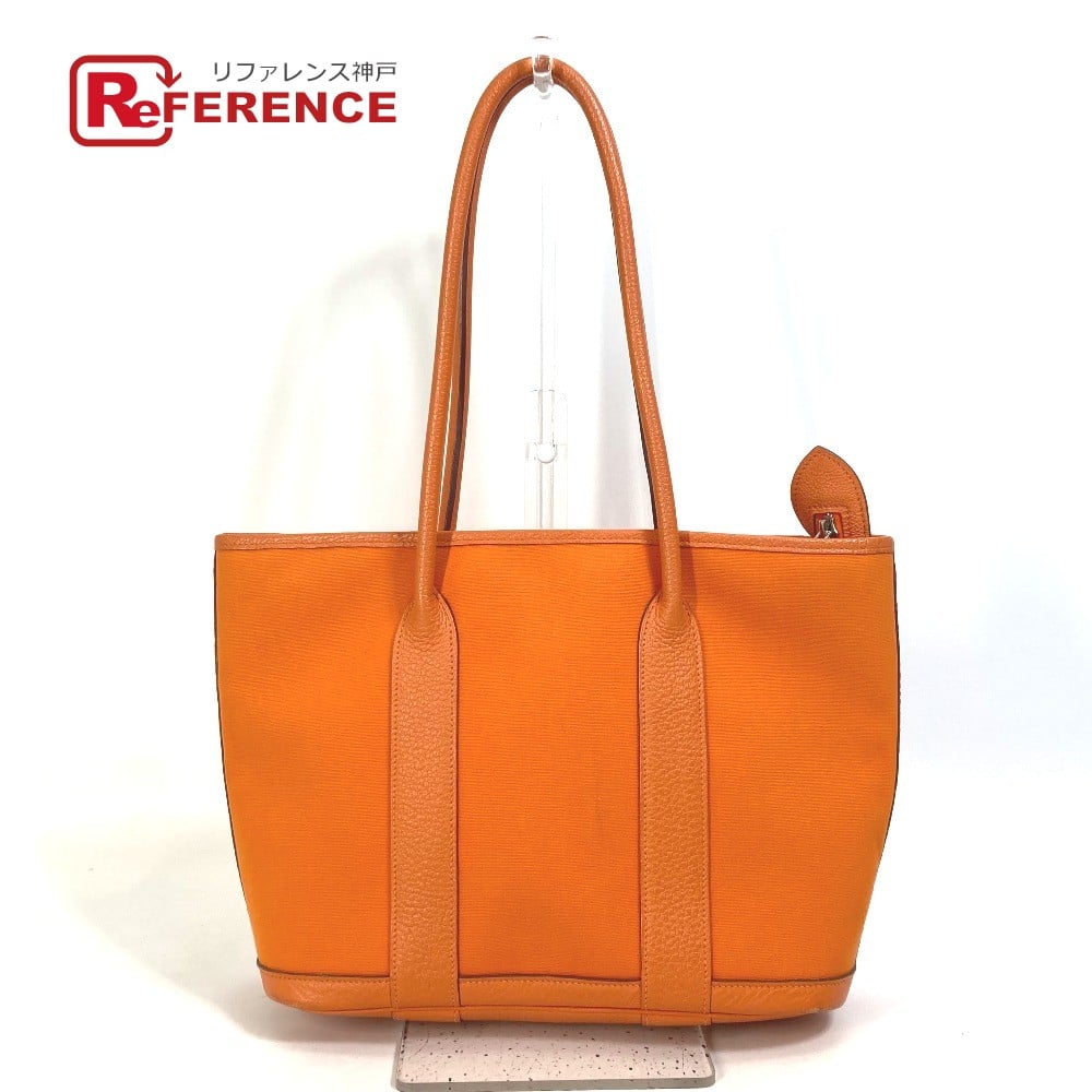 Hermes HERMES Shoulder Bag Garden Zip PM Bag Tote Bag Toile Officier Orange