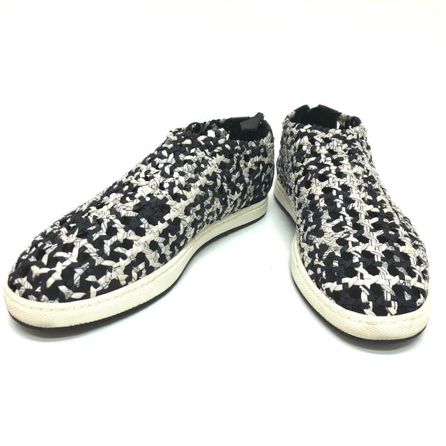 Hermes HERMES Slip-on Mesh  sneakers silk / Leather BlackBased/SilverHardware - view 2