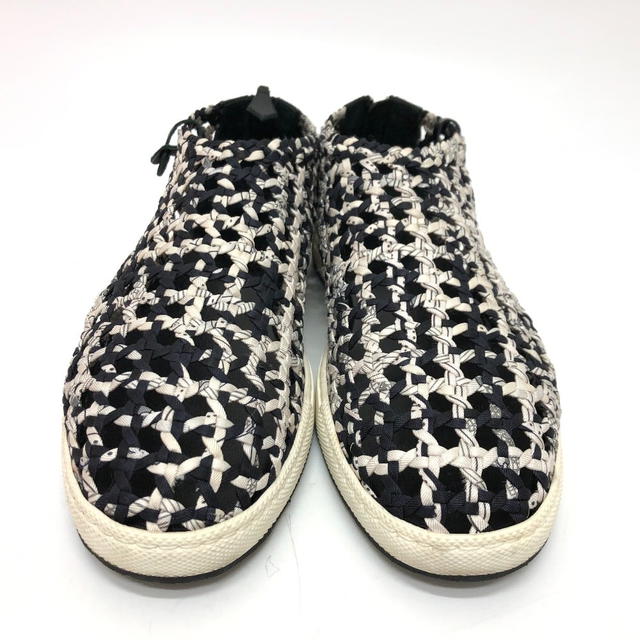 Hermes HERMES Slip-on Mesh  sneakers silk / Leather BlackBased/SilverHardware - view 3