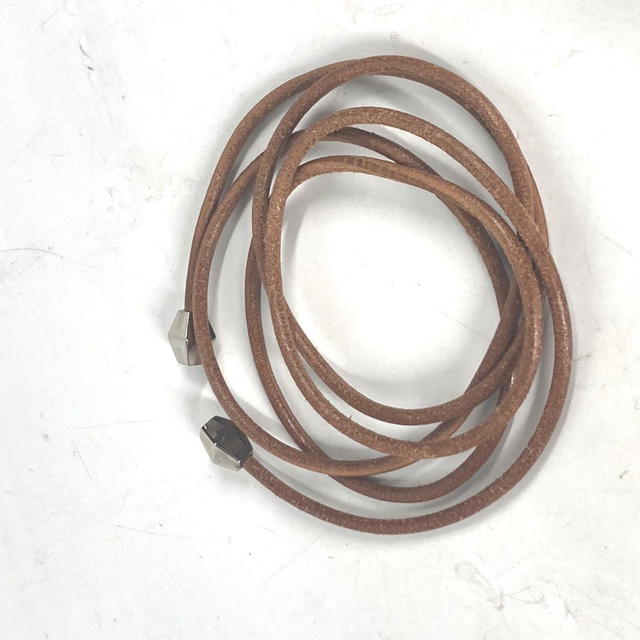 Hermes HERMES String belt  belt Leather Beige - view 3