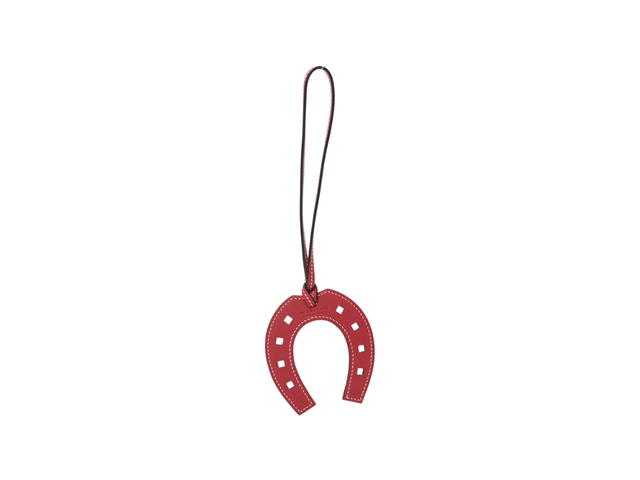 Hermes Hermes Swift Paddock Horseshoe Bag Charm Rouge Grenat - view 2