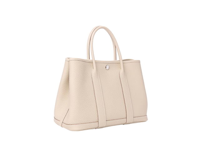 Hermes Hermes Vache Country Garden Party 30 TPM In Grained Calfskin Leather With Silver Hardware Craie - view 2
