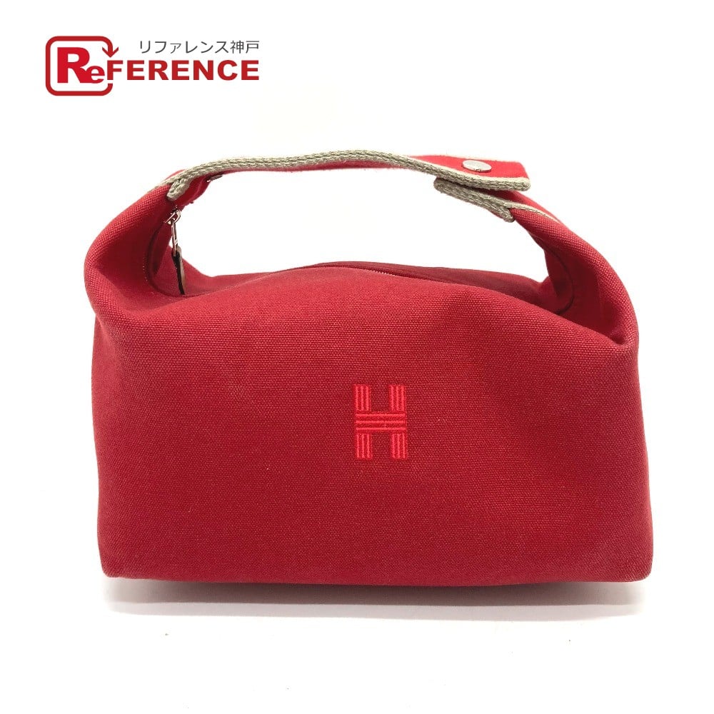 Hermes HERMES Vanity bag Brid-a-BlackGM Shoulder Bag Hand Bag Canvas Red