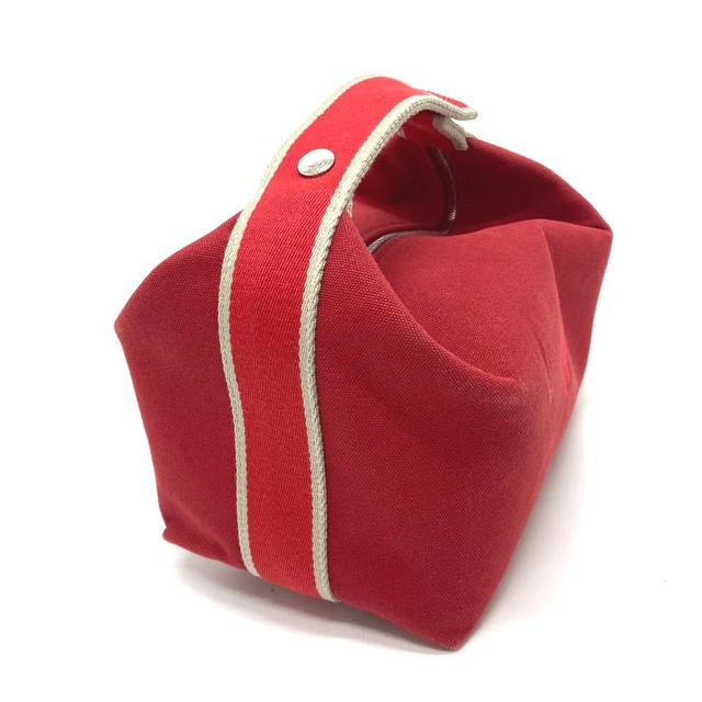 Hermes HERMES Vanity bag Brid-a-BlackGM Shoulder Bag Hand Bag Canvas Red - view 4