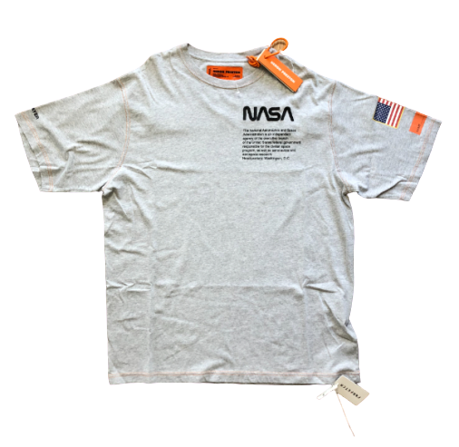 Buy Heron Preston Nasa Grey T-Shirt at Sasom – Authentic and Ready to Ship