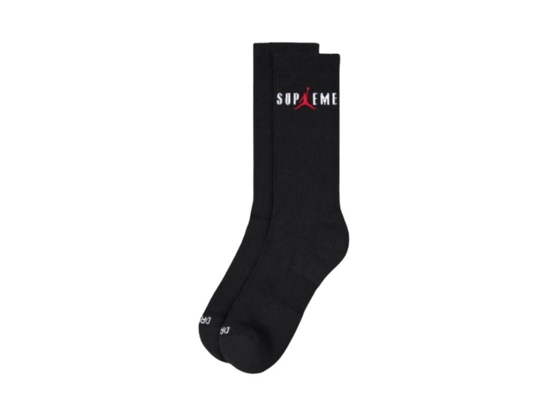 Jordan Jordan X Supreme Crew Socks Black