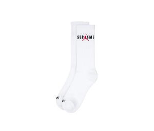 Buy Jordan X Supreme Crew Socks White at Sasom – Authentic and Ready to Ship
