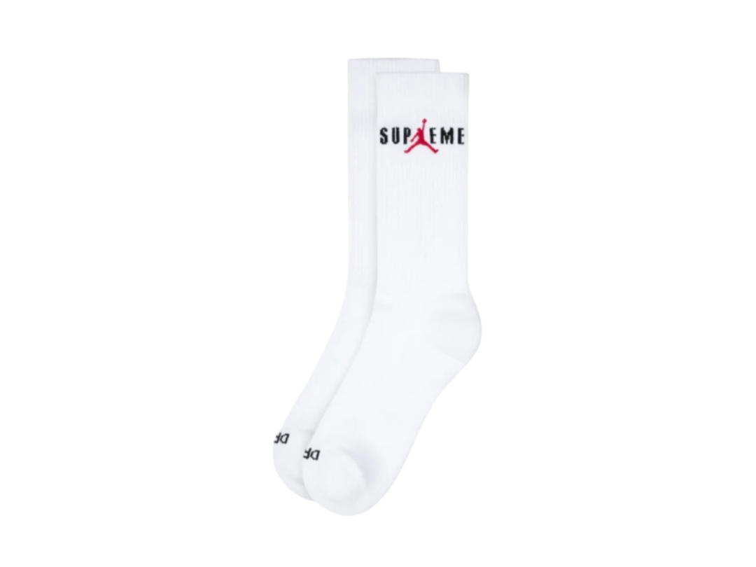 Jordan Jordan X Supreme Crew Socks White