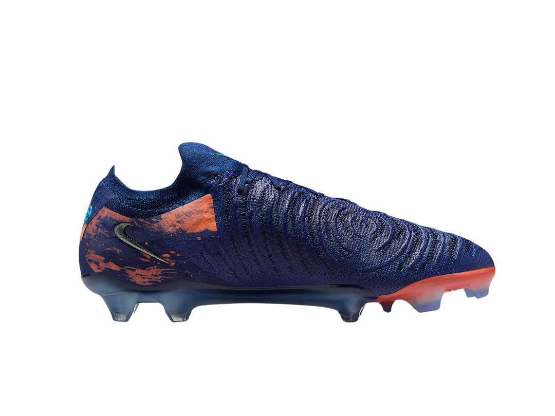 Nike Nike Phantom GX 2 Elite FG Rubber Long Studs Anti Slip Wear Resistant Soccer Shoes Men's Blue Orange