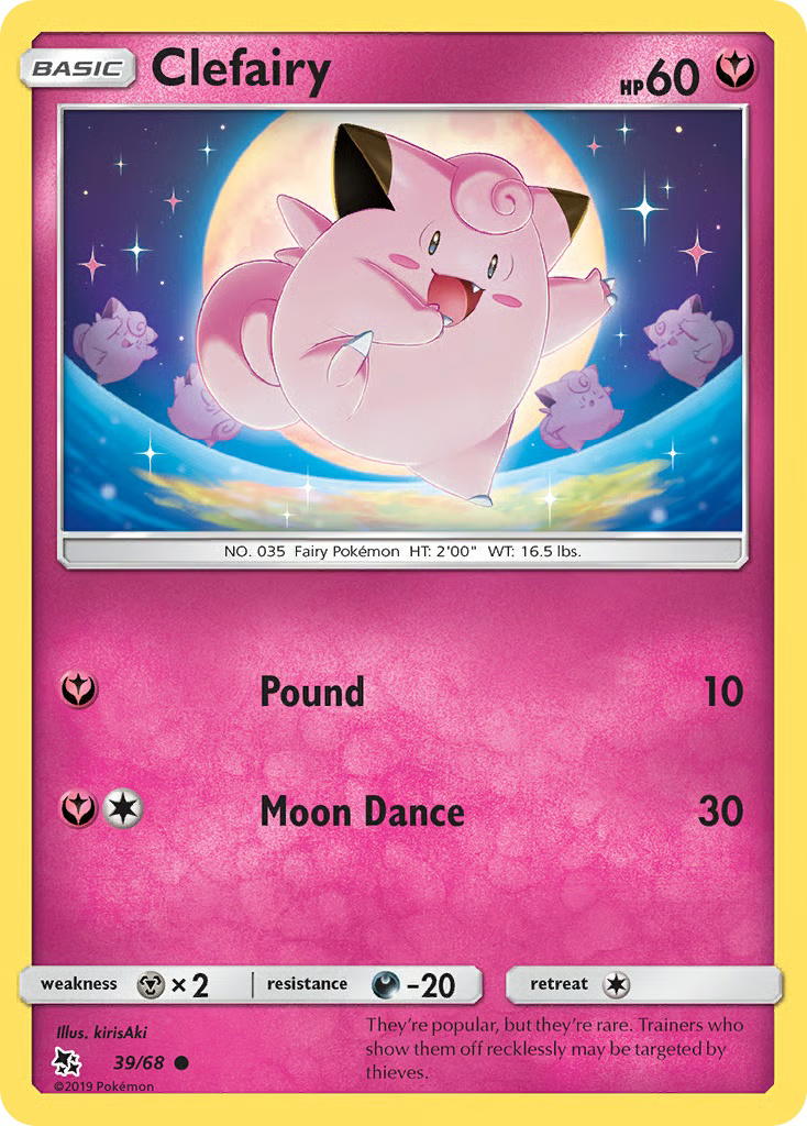 Pokemon Pokemon Clefairy [HIF 39/68] Sun & Moon "Hidden Fates" [ReverseHolo] (EN)