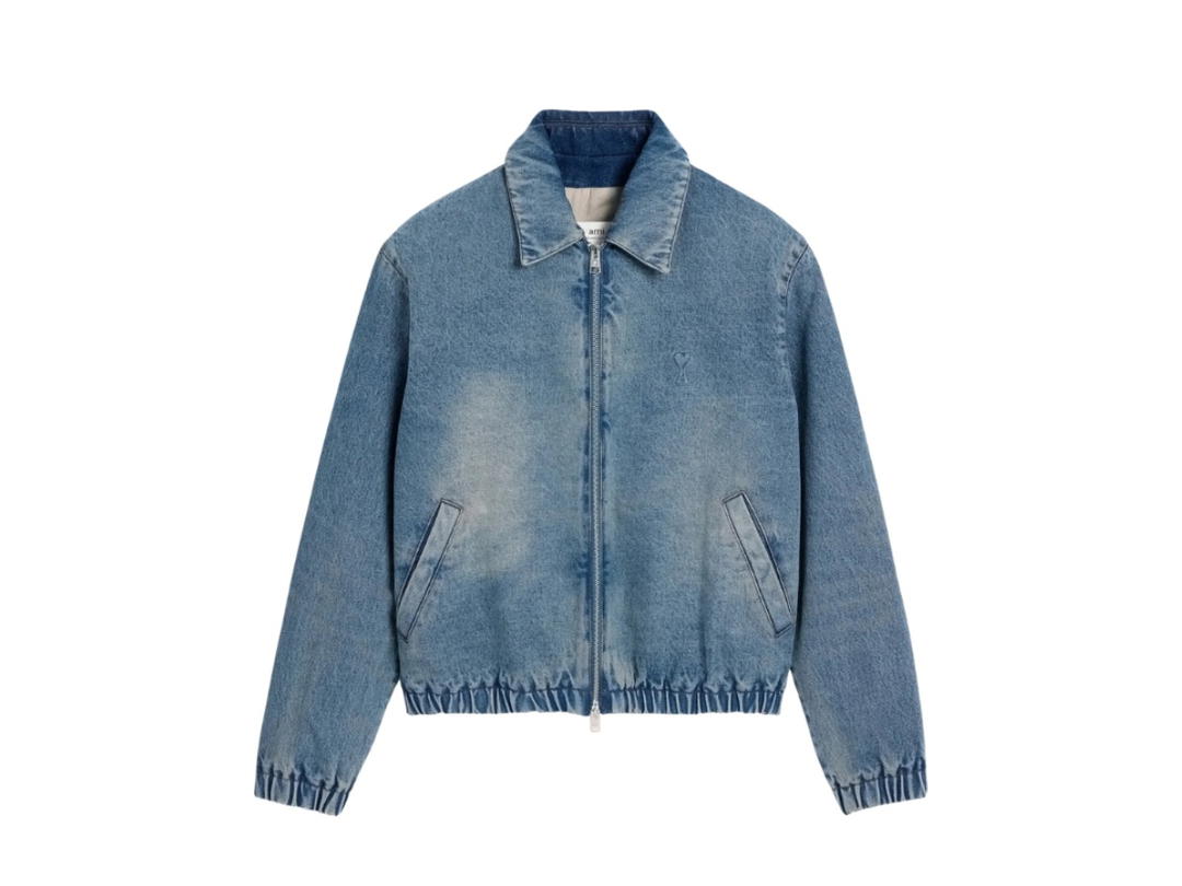 Ami Paris Ami Paris De Coeur Zipped Jacket Blue