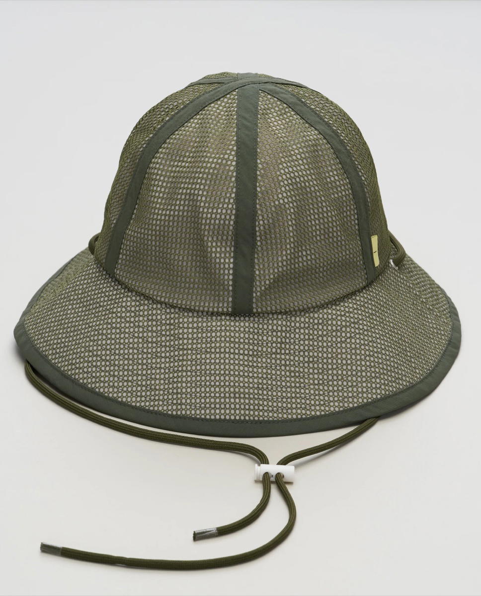 Hermanos Koumori Hermanos Koumori Mesh Bucket Hat Silver/Metallic Green