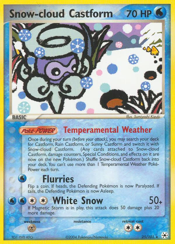 Pokemon Pokemon Snow-cloud Castform R [HL 25/101] EX "Hidden Legends" [ReverseHolo] (EN)
