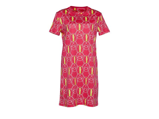 Hermes Hermes Promenade du Matin Print Cotton Shift Dress Pink - view 1