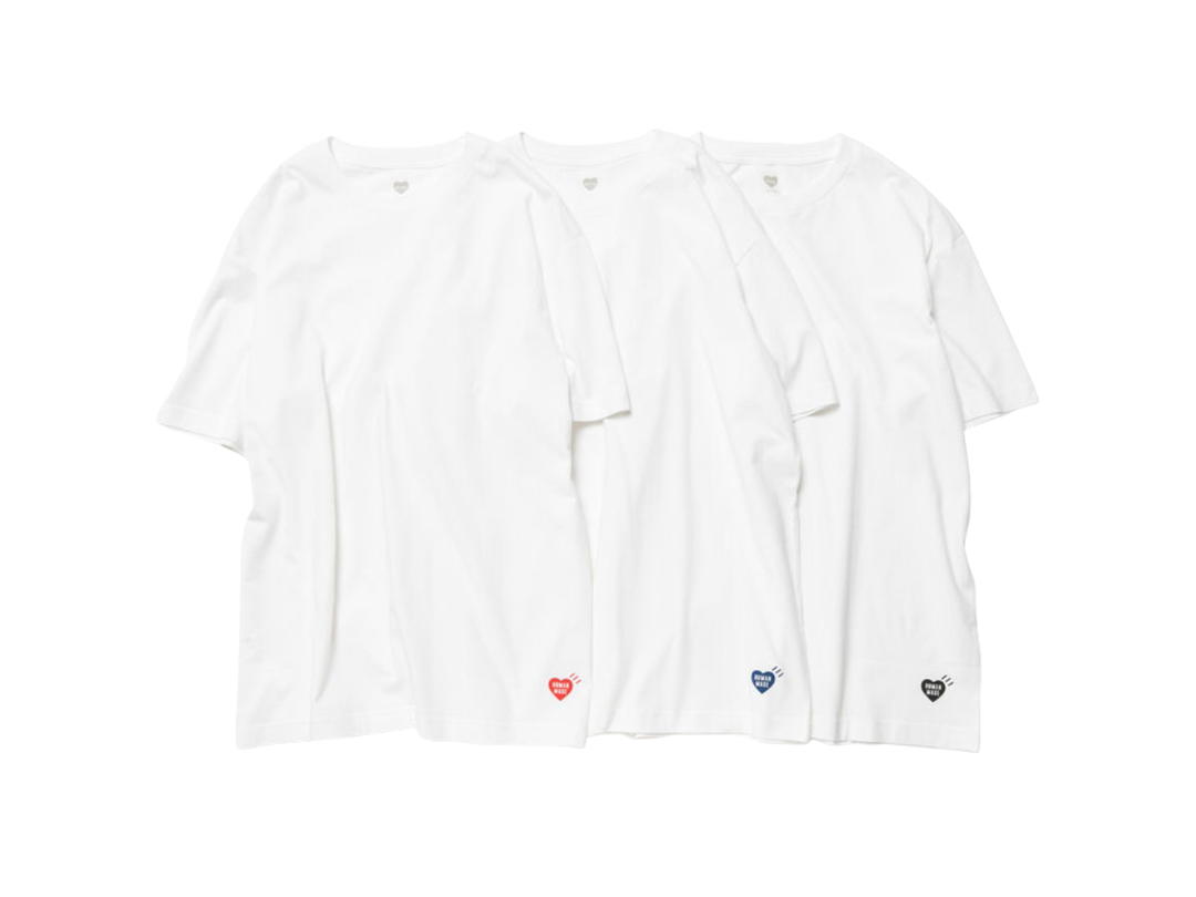 HUMAN MADE HUMAN MADE 3-Pack T-Shirt Set White