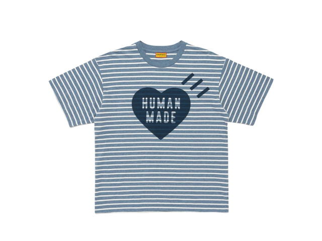 Human Made Human Made Heart Striped T-Shirt Blue - view 1