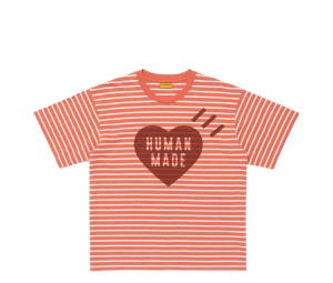 Buy Human Made Heart Striped T-Shirt Red at Sasom – Authentic and Ready to Ship