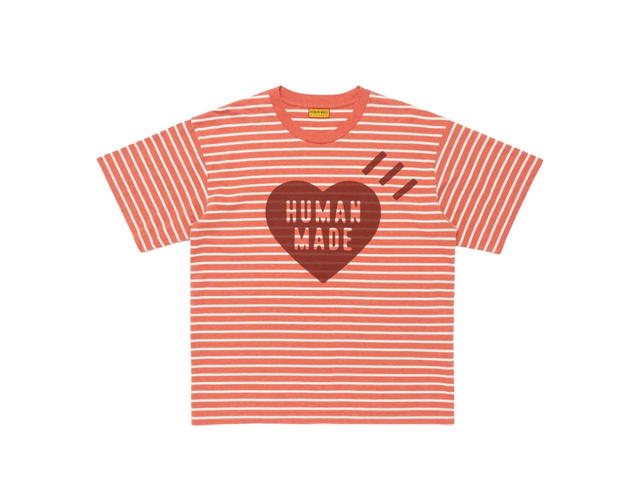 Human Made Human Made Heart Striped T-Shirt Red - view 1