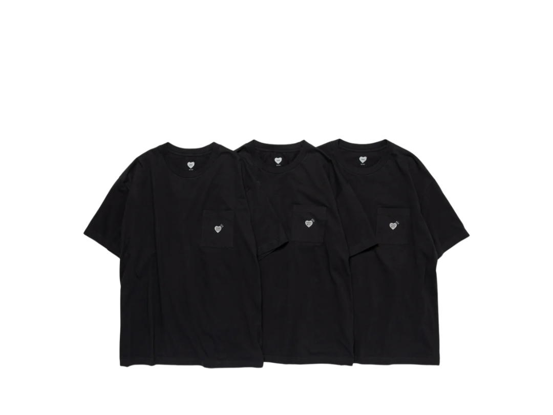 HUMAN MADE HUMAN MADE 3-Pack Pocket T-Shirt Set Black