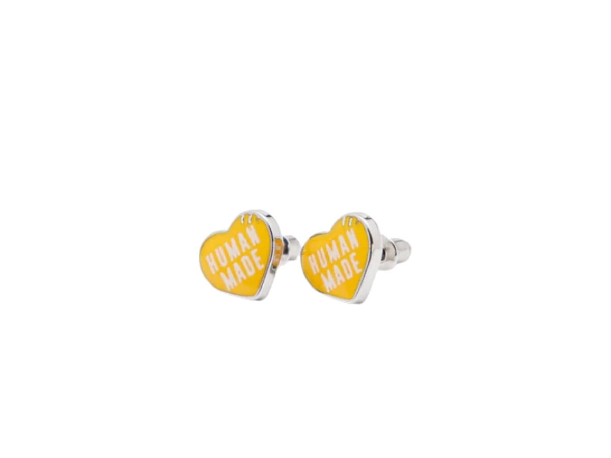 Human Made Human Made Heart Earrings Yellow (SS29)