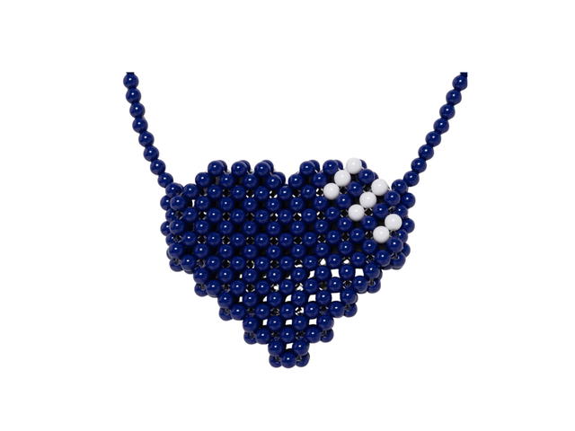 HUMAN MADE HUMAN MADE Heart Beaded Bag Navy - view 2