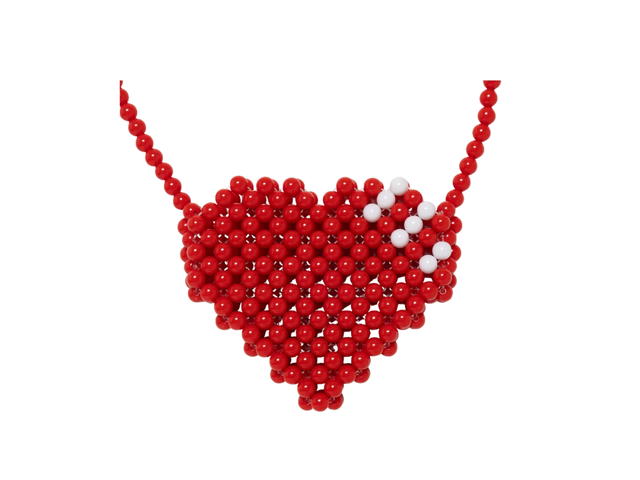 HUMAN MADE HUMAN MADE Heart Beaded Bag Red - view 2